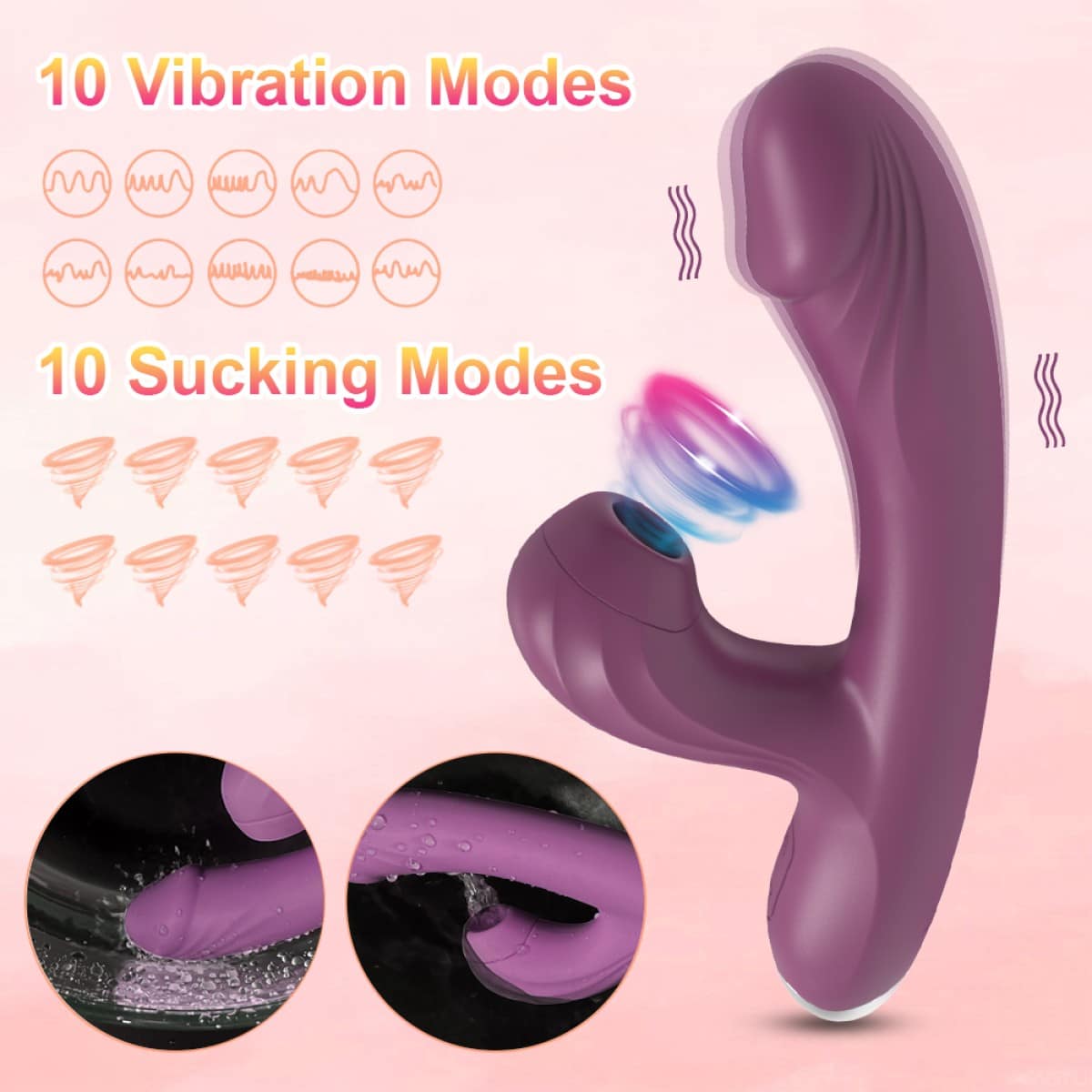 Vibrador Succionador Conejo - Imagen 3