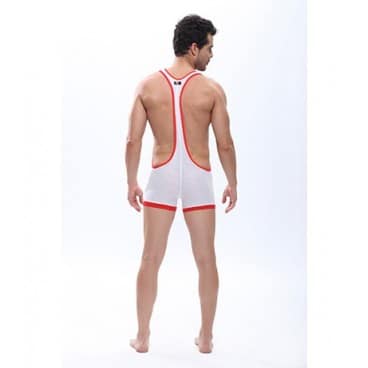 Boxer Blanco y Rojo con Tirantes - Imagen 3