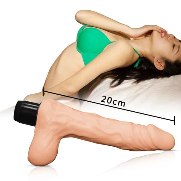 Vibrador cyberskin con testículos real Feel 8.0 - Imagen 4