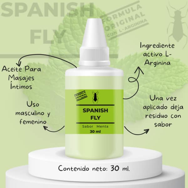 Aceite De Masaje Íntimo Con L-Arginina y Sabor Menta - Imagen 4