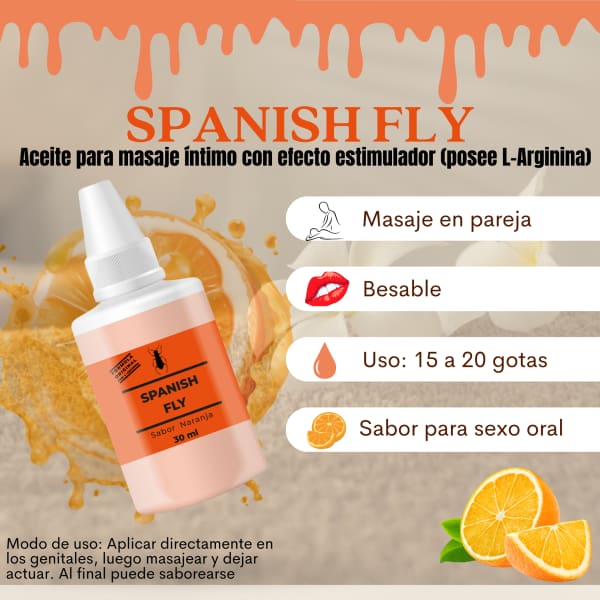 Aceite De Masaje Íntimo Con L-Arginina y Sabor Naranja - Imagen 3