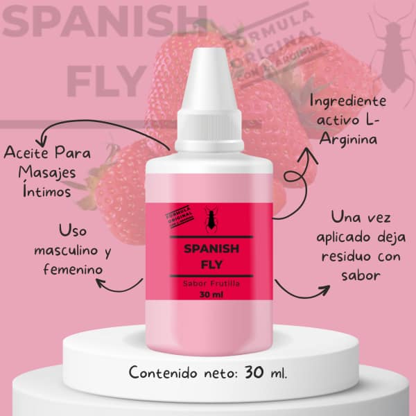 Aceite De Masaje Íntimo Con L-Arginina y Sabor Frutilla - Imagen 2