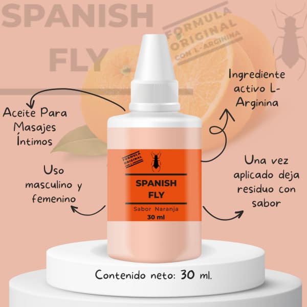 Aceite De Masaje Íntimo Con L-Arginina y Sabor Naranja - Imagen 2
