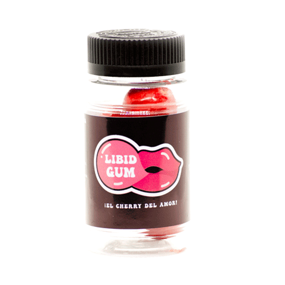 Chicles Excitantes Libi Gum Sabor Cherry envase 5 unidades - Imagen 2